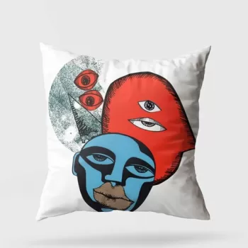 Perna decorativa, A11978, 43x43 cm, 50% Bumbac / 50% Poliester, Multicolor imagine