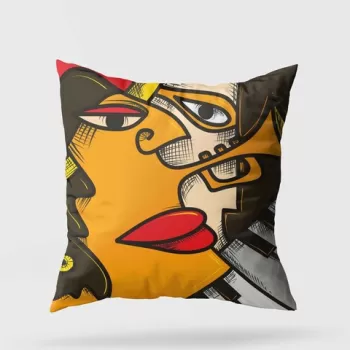 Perna decorativa, A11979, 43x43 cm, 50% Bumbac / 50% Poliester, Multicolor imagine