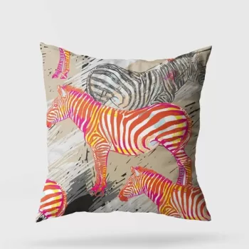 Perna decorativa, A11983, 43x43 cm, 50% Bumbac / 50% Poliester, Multicolor imagine