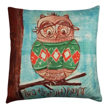 Perna decorativa, A12031, 43x43 cm, 50% Bumbac / 50% Poliester, Multicolor imagine
