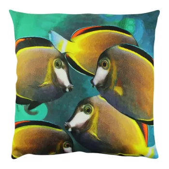 Perna decorativa, A12557, 43x43 cm, 50% Bumbac / 50% Poliester, Multicolor imagine