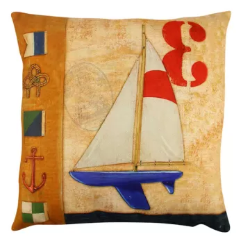 Perna decorativa, A12566, 43x43 cm, 50% Bumbac / 50% Poliester, Multicolor imagine