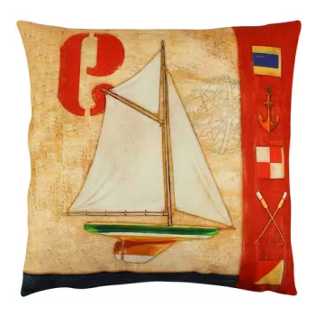 Perna decorativa, A12574, 43x43 cm, 50% Bumbac / 50% Poliester, Multicolor imagine