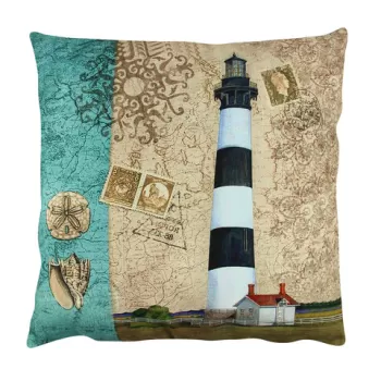 Perna decorativa, A12586, 43x43 cm, 50% Bumbac / 50% Poliester, Multicolor imagine