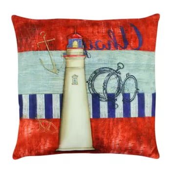 Perna decorativa, A12592, 43x43 cm, 50% Bumbac / 50% Poliester, Multicolor imagine