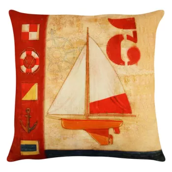 Perna decorativa, A12594, 43x43 cm, 50% Bumbac / 50% Poliester, Multicolor imagine