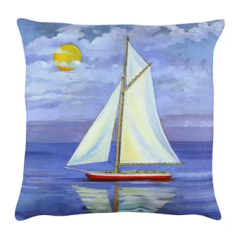 Perna decorativa, A12595, 43x43 cm, 50% Bumbac / 50% Poliester, Multicolor imagine