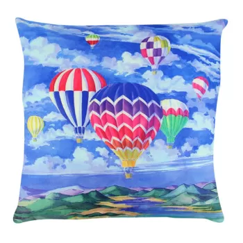 Perna decorativa, A12596, 43x43 cm, 50% Bumbac / 50% Poliester, Multicolor imagine