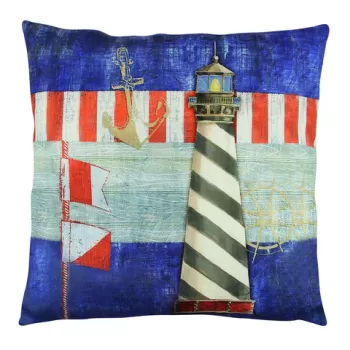 Perna decorativa, A12597, 43x43 cm, 50% Bumbac / 50% Poliester, Multicolor imagine