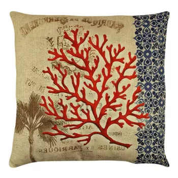 Perna decorativa, A12599, 43x43 cm, 50% Bumbac / 50% Poliester, Multicolor imagine