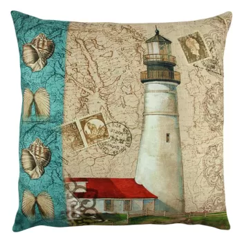 Perna decorativa, A12600, 43x43 cm, 50% Bumbac / 50% Poliester, Multicolor imagine