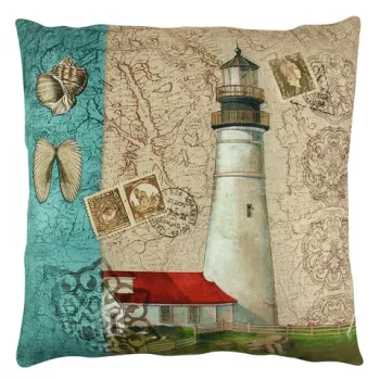 Perna decorativa, A12606, 43x43 cm, 50% Bumbac / 50% Poliester, Multicolor imagine