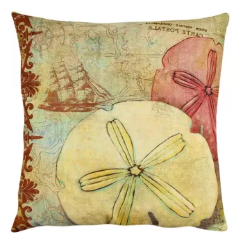 Perna decorativa, A12607, 43x43 cm, 50% Bumbac / 50% Poliester, Multicolor imagine