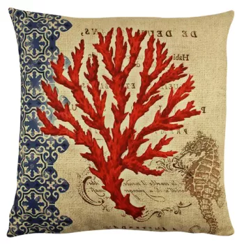 Perna decorativa, A12608, 43x43 cm, 50% Bumbac / 50% Poliester, Multicolor imagine