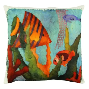 Perna decorativa, A12609, 43x43 cm, 50% Bumbac / 50% Poliester, Multicolor imagine