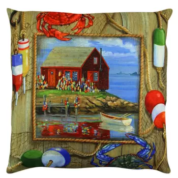 Perna decorativa, A12618, 43x43 cm, 50% Bumbac / 50% Poliester, Multicolor imagine