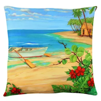 Perna decorativa, A12631, 43x43 cm, 50% Bumbac / 50% Poliester, Multicolor imagine