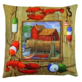 Perna decorativa, A12635, 43x43 cm, 50% Bumbac / 50% Poliester, Multicolor imagine