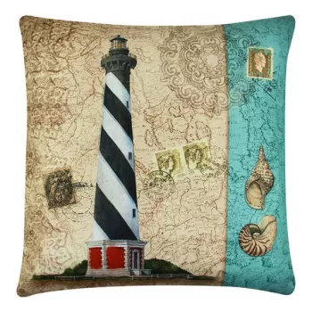 Perna decorativa, A12651, 43x43 cm, 50% Bumbac / 50% Poliester, Multicolor imagine