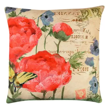 Perna decorativa, A12652, 43x43 cm, 50% Bumbac / 50% Poliester, Multicolor imagine