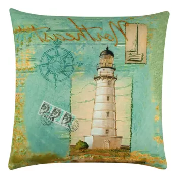 Perna decorativa, A12653, 43x43 cm, 50% Bumbac / 50% Poliester, Multicolor imagine