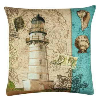 Perna decorativa, A12654, 43x43 cm, 50% Bumbac / 50% Poliester, Multicolor imagine