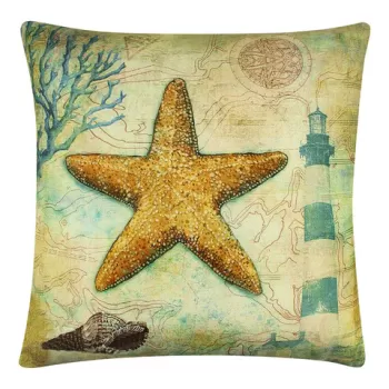 Perna decorativa, A12657, 43x43 cm, 50% Bumbac / 50% Poliester, Multicolor imagine