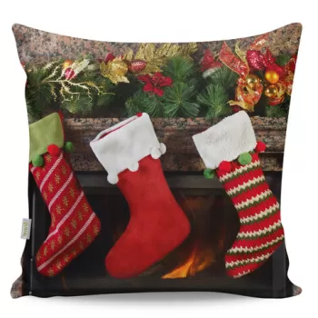 Perna decorativa, A12942, 43x43 cm, 50% Bumbac / 50% Poliester, Multicolor imagine