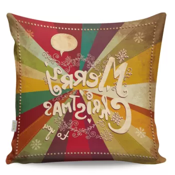 Perna decorativa, A12943, 43x43 cm, 50% Bumbac / 50% Poliester, Multicolor imagine