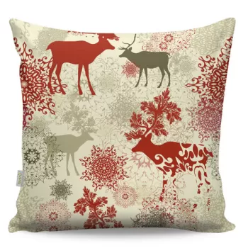 Perna decorativa, A12944, 43x43 cm, 50% Bumbac / 50% Poliester, Multicolor imagine