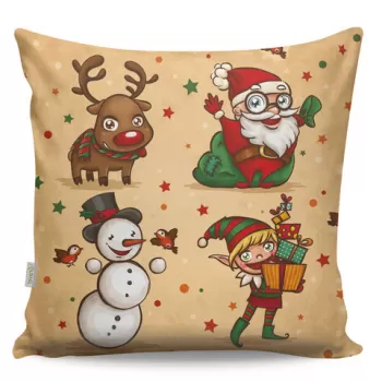 Perna decorativa, A12945, 43x43 cm, 50% Bumbac / 50% Poliester, Multicolor imagine