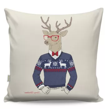 Perna decorativa, A12950, 43x43 cm, 50% Bumbac / 50% Poliester, Multicolor imagine