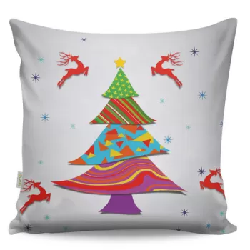 Perna decorativa, A12957, 43x43 cm, 50% Bumbac / 50% Poliester, Multicolor imagine