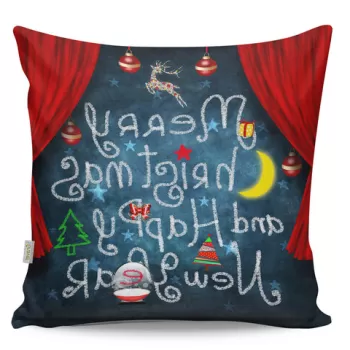 Perna decorativa, A12967, 43x43 cm, 50% Bumbac / 50% Poliester, Multicolor imagine