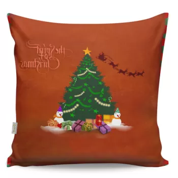 Perna decorativa, A12974, 43x43 cm, 50% Bumbac / 50% Poliester, Multicolor imagine