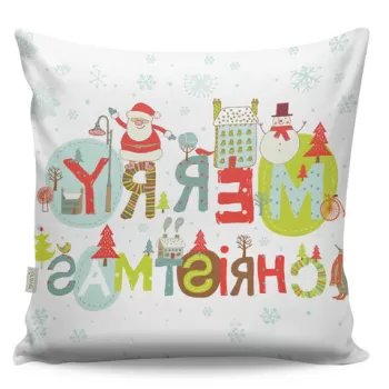 Perna decorativa, A12977, 43x43 cm, 50% Bumbac / 50% Poliester, Multicolor imagine