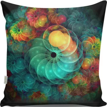 Perna decorativa, A12980, 43x43 cm, 50% Bumbac / 50% Poliester, Multicolor imagine