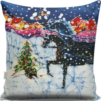 Perna decorativa, A12991, 43x43 cm, 50% Bumbac / 50% Poliester, Multicolor imagine