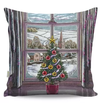 Perna decorativa, A12993, 43x43 cm, 50% Bumbac / 50% Poliester, Multicolor imagine