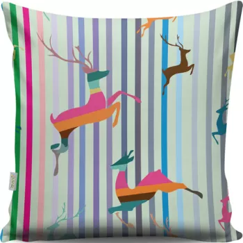 Perna decorativa, A13001, 43x43 cm, 50% Bumbac / 50% Poliester, Multicolor imagine