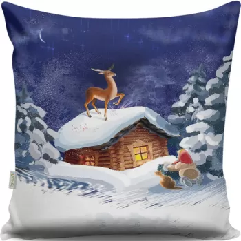 Perna decorativa, A13004, 43x43 cm, 50% Bumbac / 50% Poliester, Multicolor imagine