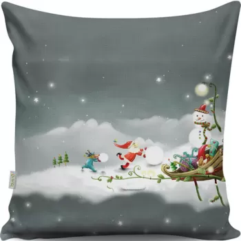 Perna decorativa, A13007, 43x43 cm, 50% Bumbac / 50% Poliester, Multicolor imagine