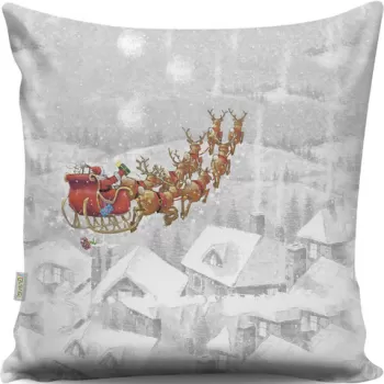 Perna decorativa, A13009, 43x43 cm, 50% Bumbac / 50% Poliester, Multicolor imagine