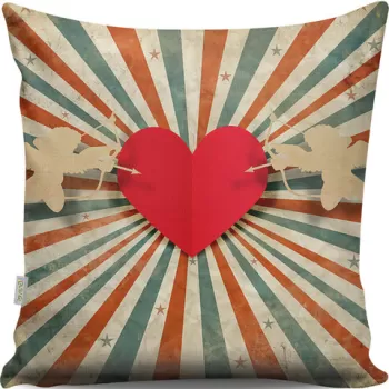 Perna decorativa, A13012, 43x43 cm, 50% Bumbac / 50% Poliester, Multicolor imagine