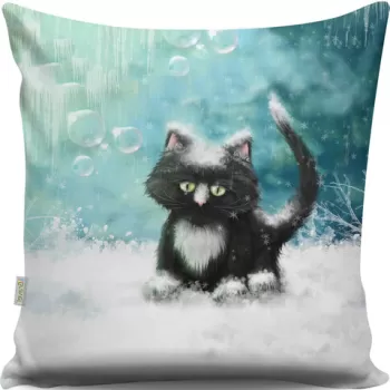 Perna decorativa, A13015, 43x43 cm, 50% Bumbac / 50% Poliester, Multicolor imagine