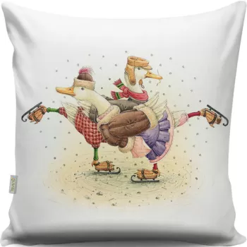 Perna decorativa, A13016, 43x43 cm, 50% Bumbac / 50% Poliester, Multicolor imagine