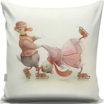 Perna decorativa, A13018, 43x43 cm, 50% Bumbac / 50% Poliester, Multicolor imagine