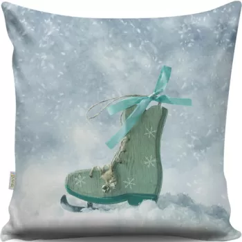 Perna decorativa, A13023, 43x43 cm, 50% Bumbac / 50% Poliester, Multicolor imagine