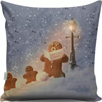 Perna decorativa, A13024, 43x43 cm, 50% Bumbac / 50% Poliester, Multicolor imagine