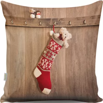Perna decorativa, A13025, 43x43 cm, 50% Bumbac / 50% Poliester, Multicolor imagine